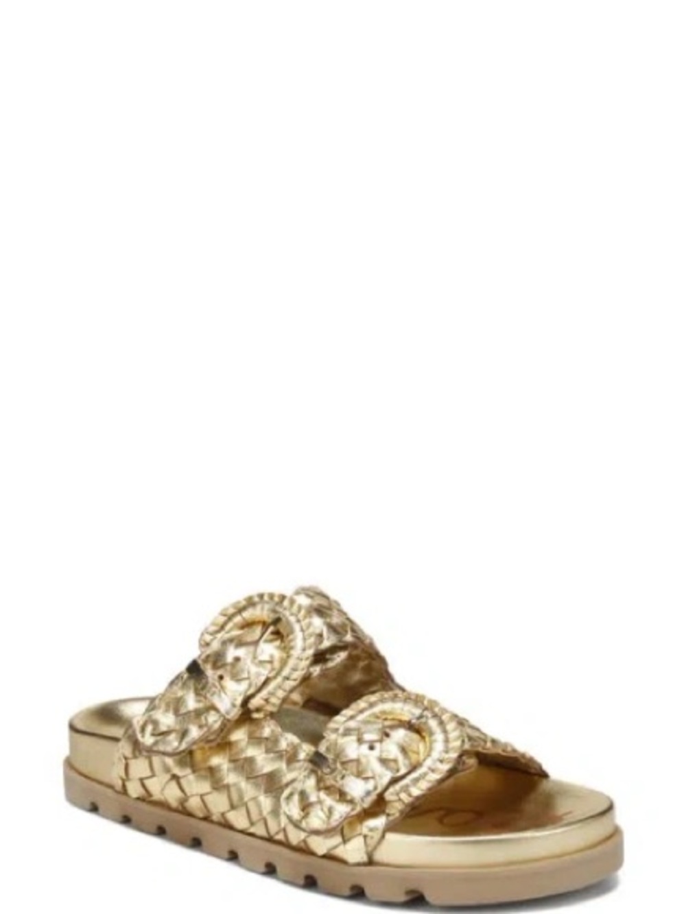 Sam Edelman Tiffanie Gold Braided Woven Sandals